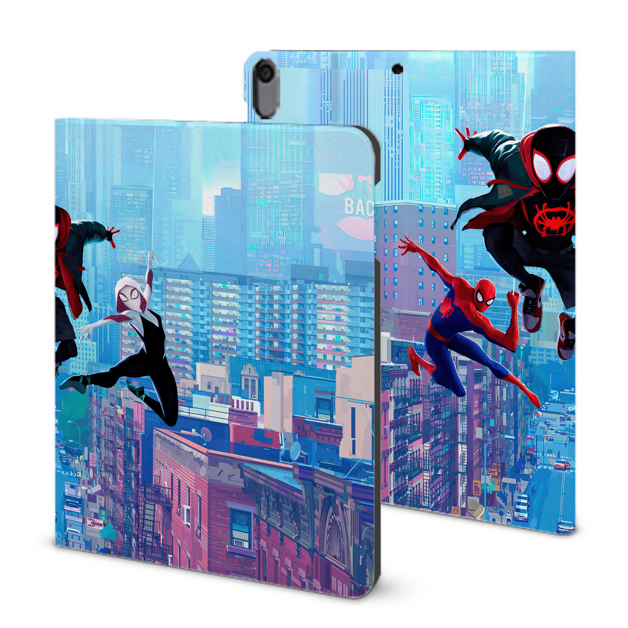 （画像用） Spider Man スパイダーマン IPad ケース ブック型 PUレザー TPU 耐衝撃 軽量 薄型 ペン収納なし 全面保護 IPad 各モデル対応